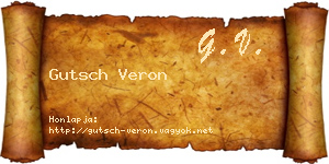 Gutsch Veron névjegykártya
